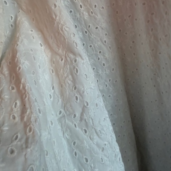 Ralph Lauren White Eyelet Sundress Sz 12 Sweetheart Neckline Wide Straps A-Line - Picture 7 of 11